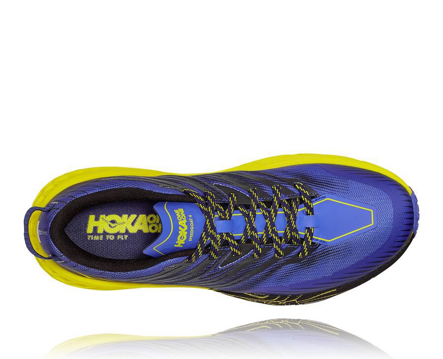 Tenis Hoka One One Trail Hombre Azules/Verdes - Speedgoat 4 - NPZC52103